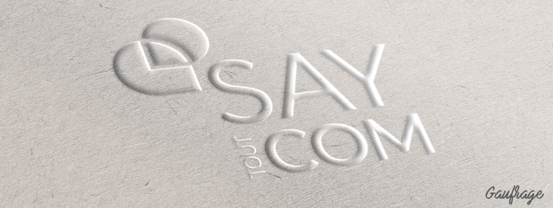 Le gaufrage apporte du relief